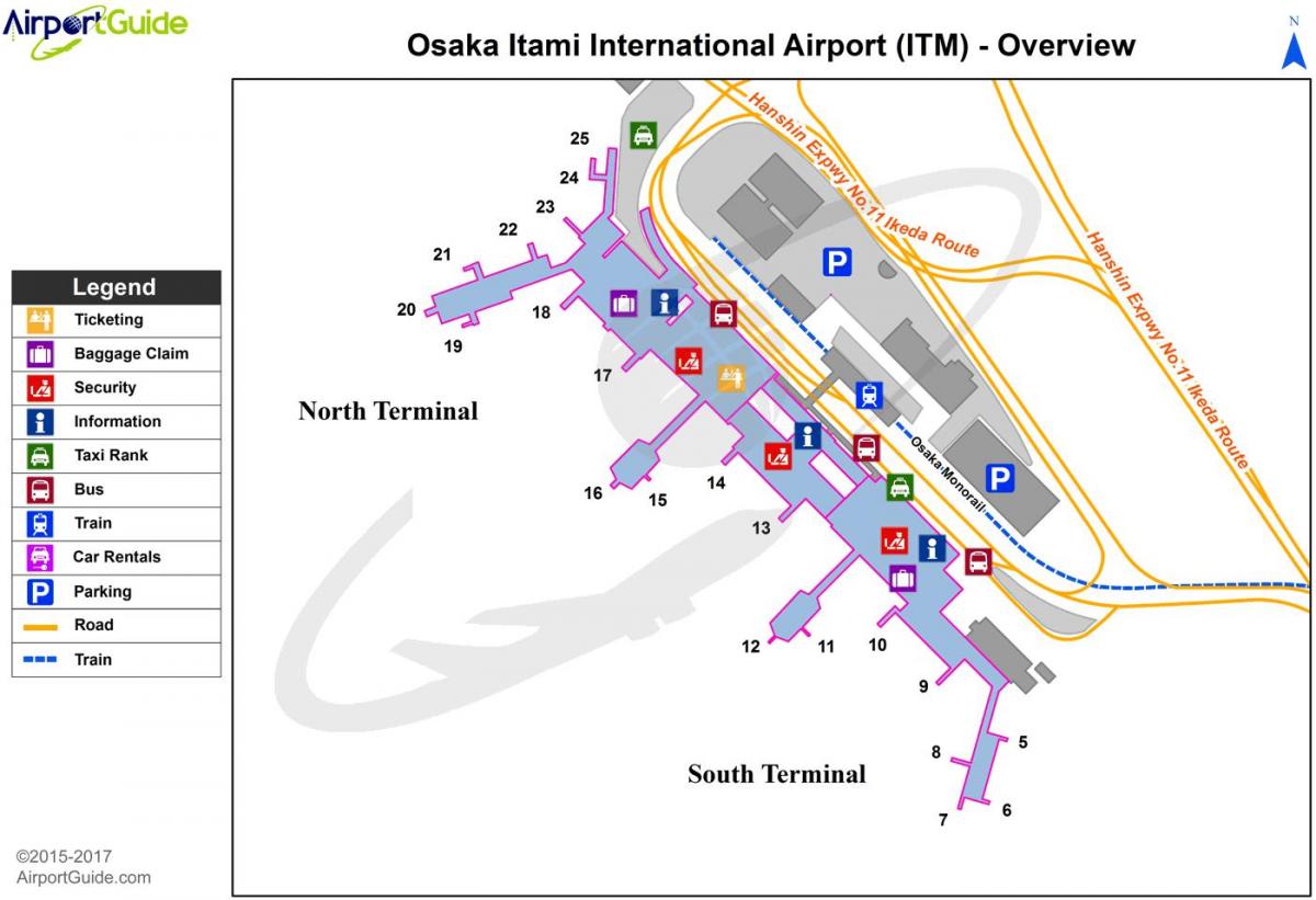 خريطة محطة مطار كيوتو