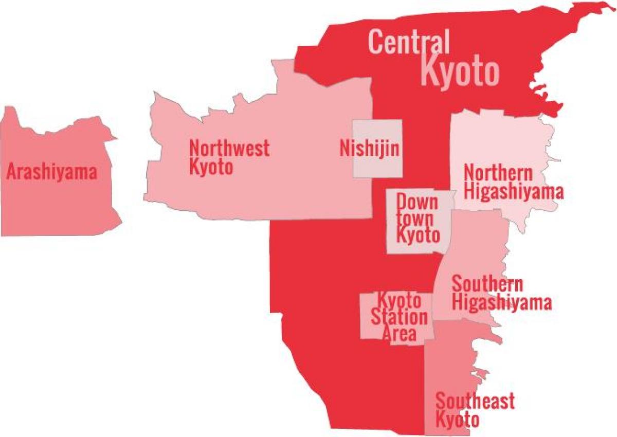 خريطة منطقة كيوتو